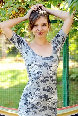 Simona Moves To The Garden Bench To Relax Naked In The Sunshine