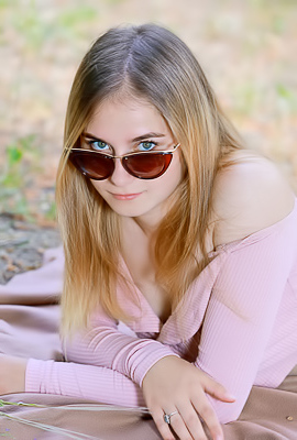 /Dakota Pink Strips Down To Her See-through Lingerie