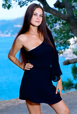 Martina Mink Curvy Figure Is Perfectly Showcased By A Chic Little Black Dress