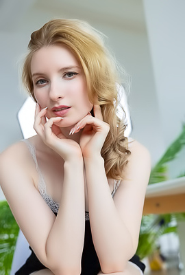 Azzura Relaxing In Her Home Office