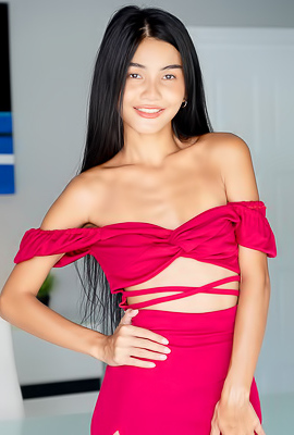 Vina Rae Posing In Lacy Panties And High Heels With Her Perky Breasts Bare