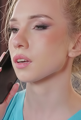 Alice Klay lips wet with moans as she swallows him whole